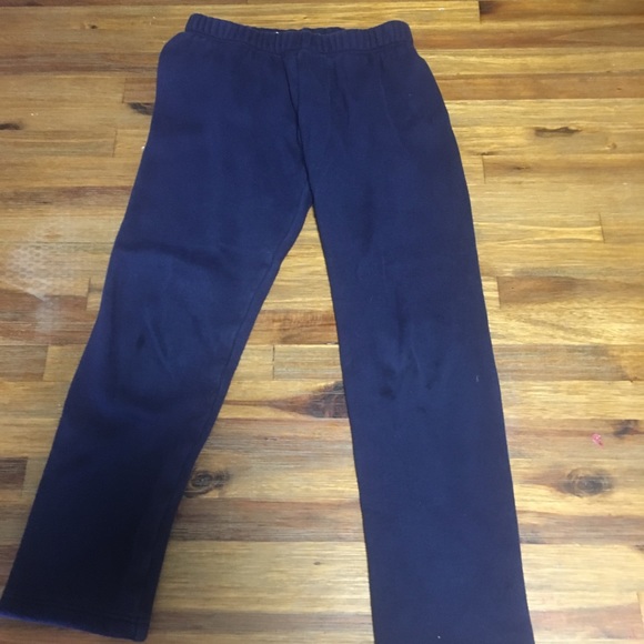 Navy blue girls joggers super fuzzy inside - Picture 2 of 8